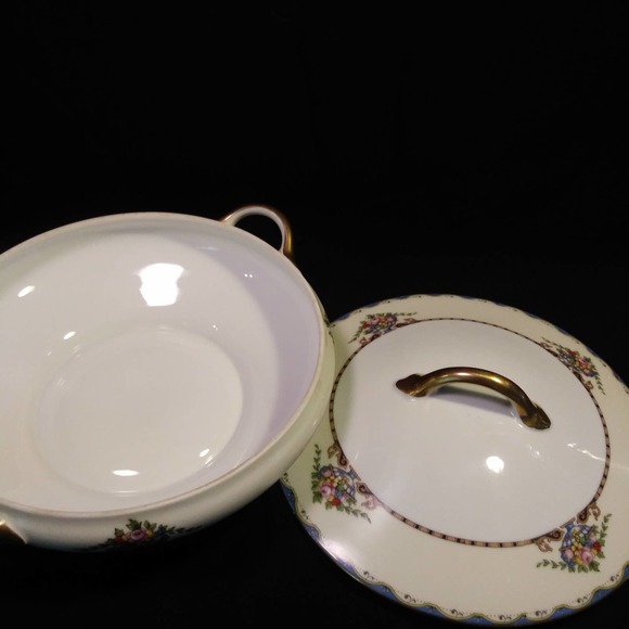 Antique Replacement China 1920s Noritake Round Covered Vegetable Bowl in Mariana - Picture 5 of 15
